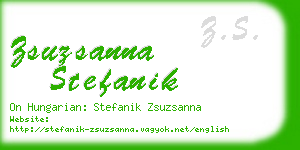 zsuzsanna stefanik business card